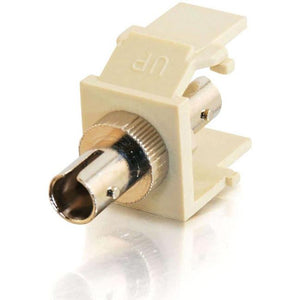 C2G Snap-In ST Fiber F-F Keystone Insert Module - Ivory